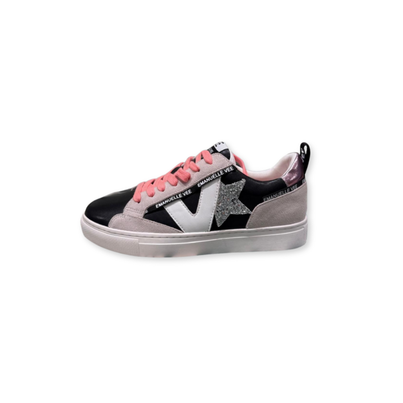 EMANUELLE VEE Sneakers Black White