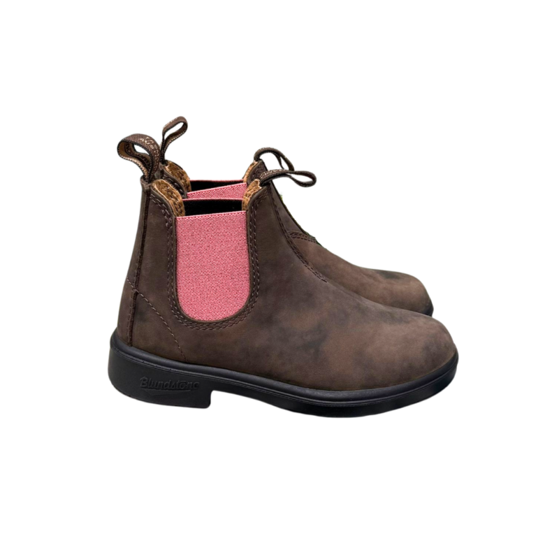 BLUNDSTONE Chelsea Boots - Rustic Brown Pale Pink